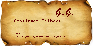 Genzinger Gilbert névjegykártya